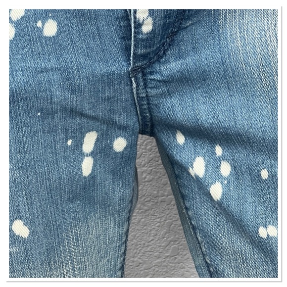 Op Ocean Pacific Jeans Denim Acid Washed Spattered Spots Sz 11 - Picture 4 of 8